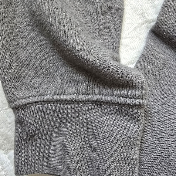 The North Face Kids Charcoal Hoodie with Bright Orange Logo - Picture 4 of 9